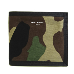 サン・ローラン(Saint Laurent) 582400 メンズ キャンバス 財布（二つ折り） ブラック,ブラウン,カーキ