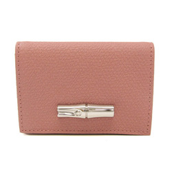 ロンシャン(Longchamp) ロゾ レディース レザー 財布（三つ折り） ピンク
