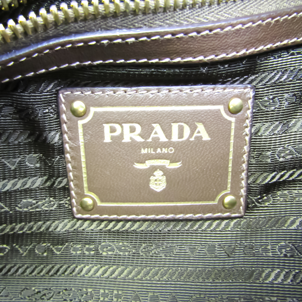 プラダ(Prada) BR4258 レディース ナイロン ハンドバッグ,ショルダーバッグ ブラウン,カーキブラウン