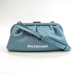 バレンシアガ(Balenciaga) Japan Exclusive 618895 レディース レザー ショルダーバッグ ライトブルー