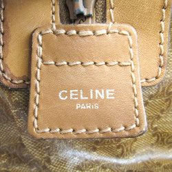 セリーヌ(Celine) マカダム ユニセックス PVC,レザー ボストンバッグ ベージュ