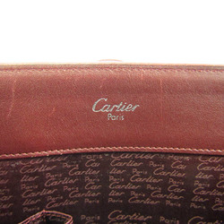カルティエ(Cartier) カボション レディース レザー トートバッグ ボルドー