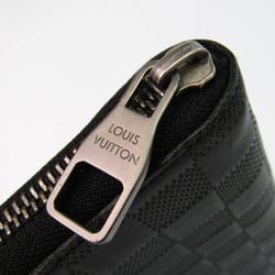 ルイ・ヴィトン(Louis Vuitton) ダミエアンフィニ ジッピーウォレット ヴェルティカル N63548 メンズ ダミエアンフィニ 長財布（二つ折り） オニキス