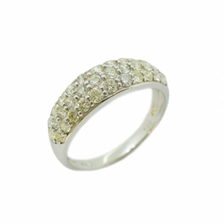 ダイヤモンド 1.0ct K18WG パヴェ デザイン メレダイヤ ホワイトゴールド リング 指輪