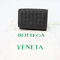 ボッテガ・ヴェネタ(Bottega Veneta) イントレチャート 515385 レディース,メンズ レザー 財布（三つ折り） ブラック