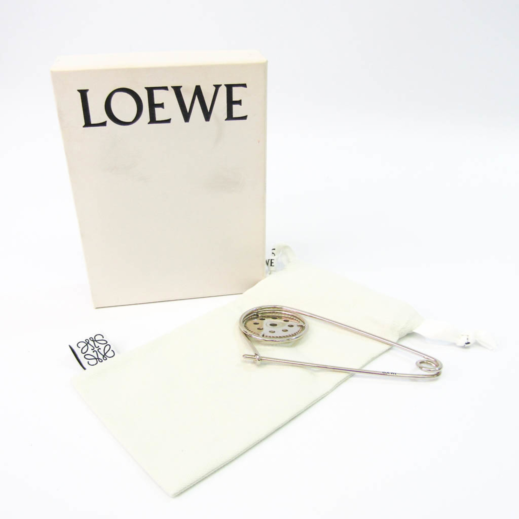 ロエベ(Loewe) メカノピン メタル ピンブローチ シルバー