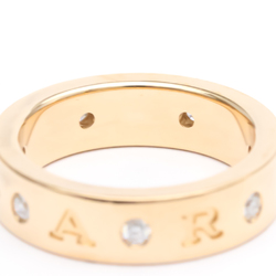 ブルガリ (BVLGARI) ダブルロゴ ローマンソルベ リング ダイヤモンド #51 11号 K18 ピンクゴールド 指輪 (磨き仕上げ済み)【中古】
