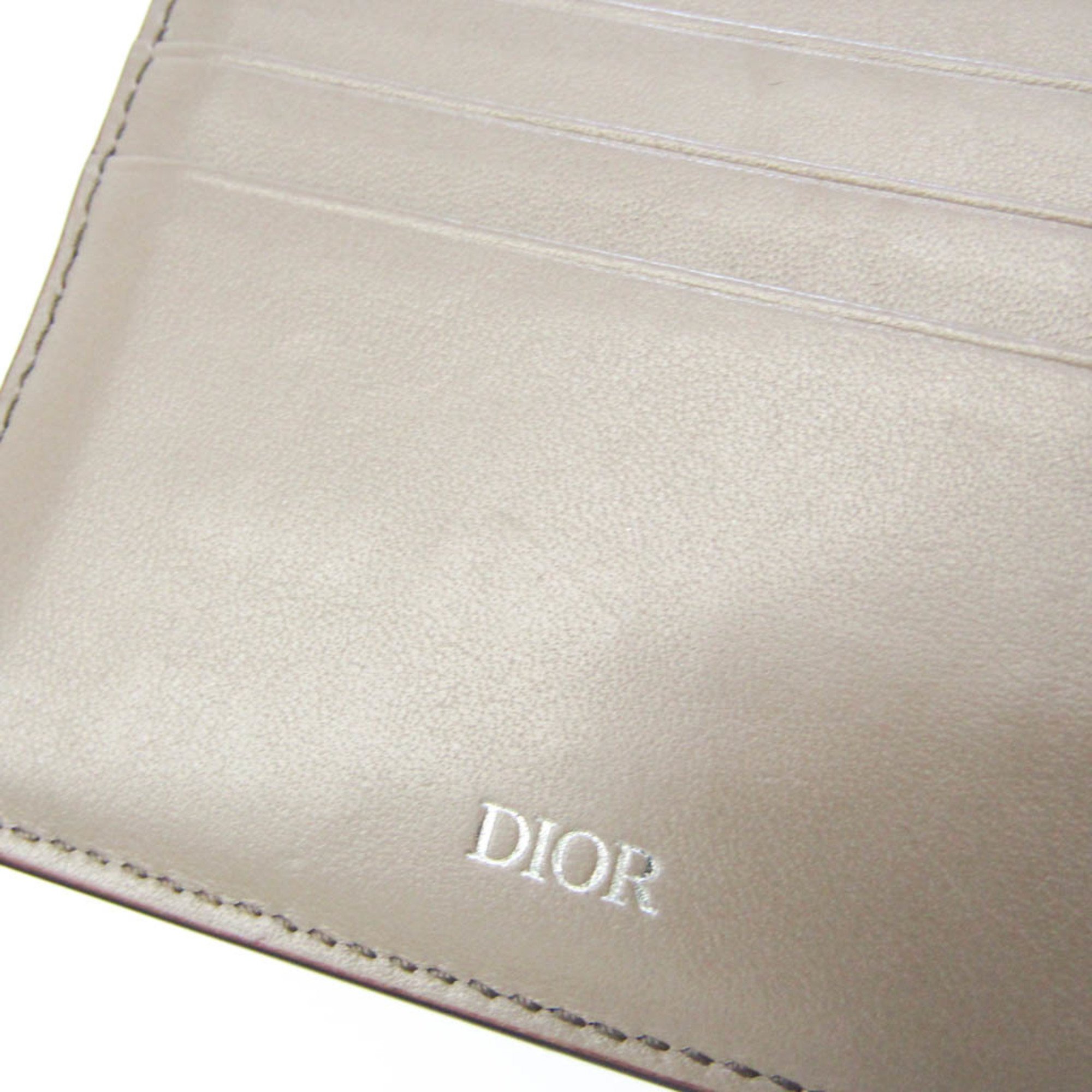 クリスチャン・ディオール(Christian Dior) CD ICON 2ESBC027CDI メンズ,レディース レザー 財布（二つ折り） グレー