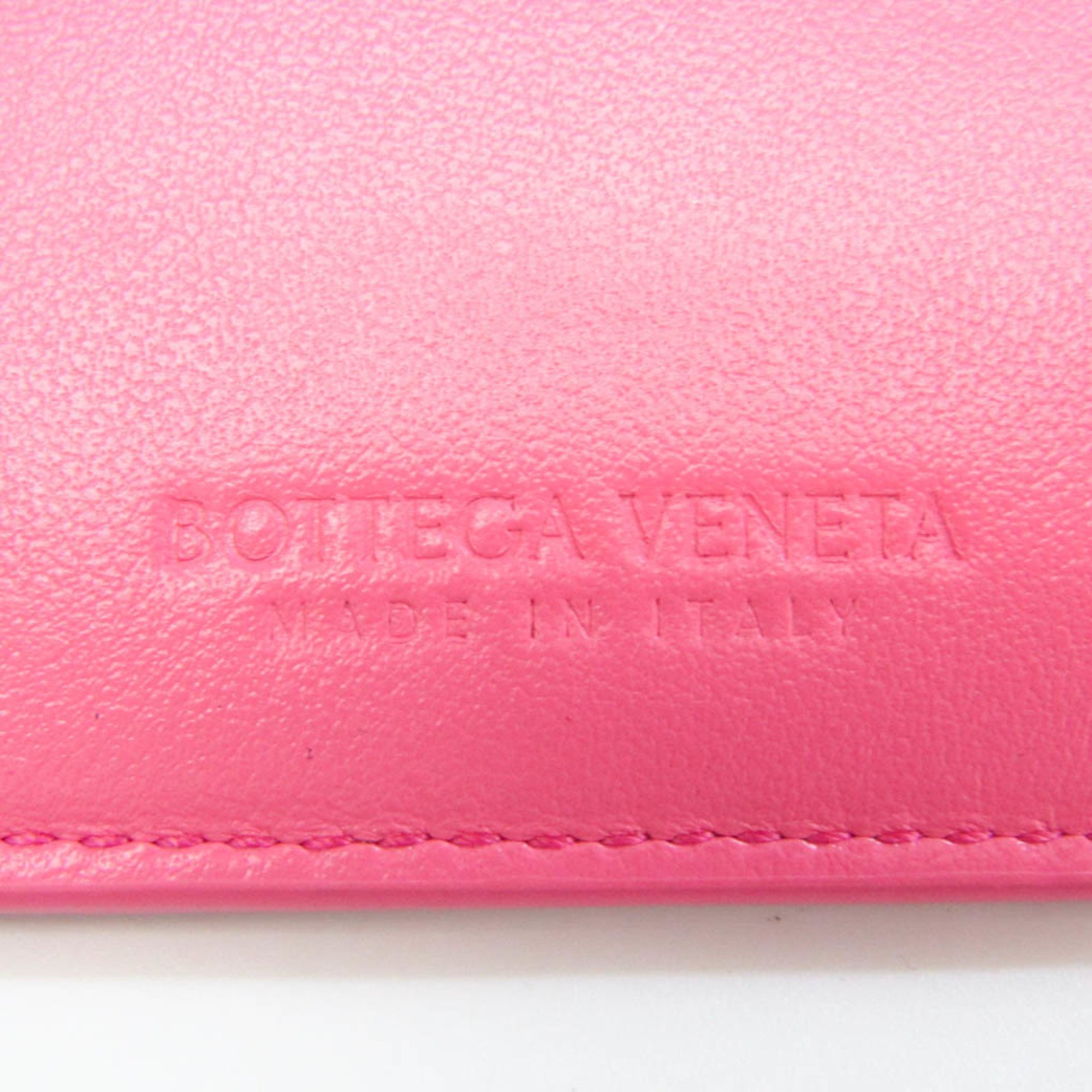 ボッテガ・ヴェネタ(Bottega Veneta) イントレチャート レディース レザー キーケース ピンク