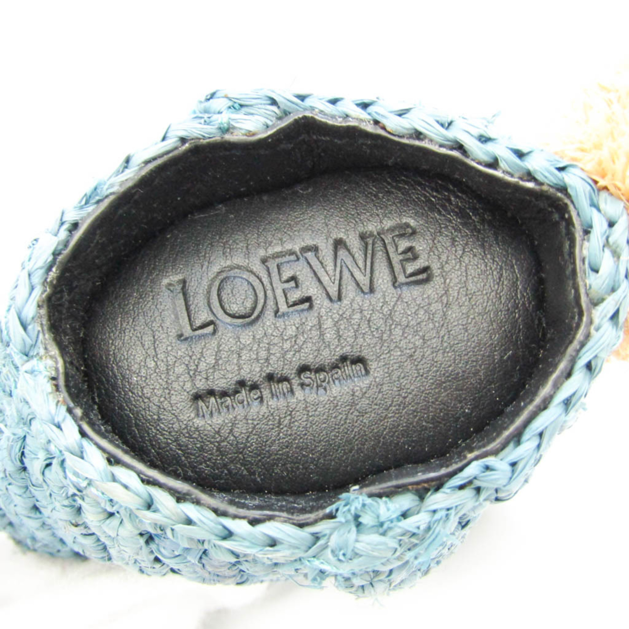 ロエベ(Loewe) BUNNY CHARM キーホルダー メンズ,レディース ラフィア,レザー 小銭入れ・コインケース ベージュ,ブラック,ブルー