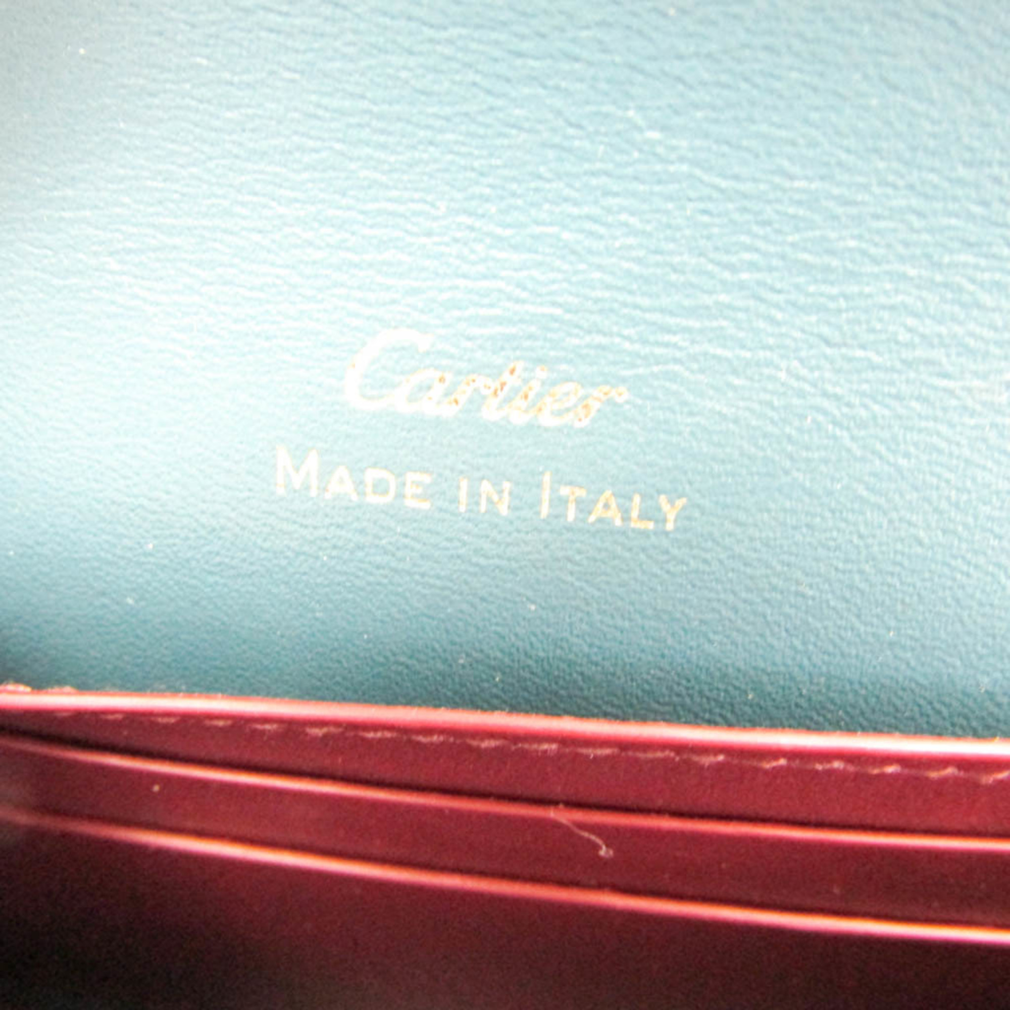 カルティエ(Cartier) マスト ドゥ カルティエ  L3001948 レディース,メンズ レザー 財布（二つ折り） グリーン