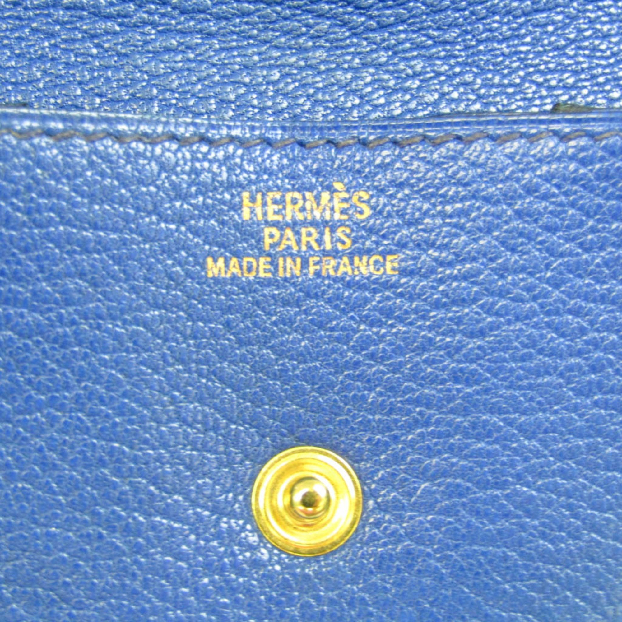 エルメス(Hermes) ル・カランユイット メンズ,レディース シェーブル 小銭入れ・コインケース ブルー