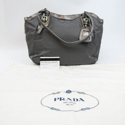 プラダ(Prada) BR4007 レディース Tessuto,レザー トートバッグ ブロンズ,グレー