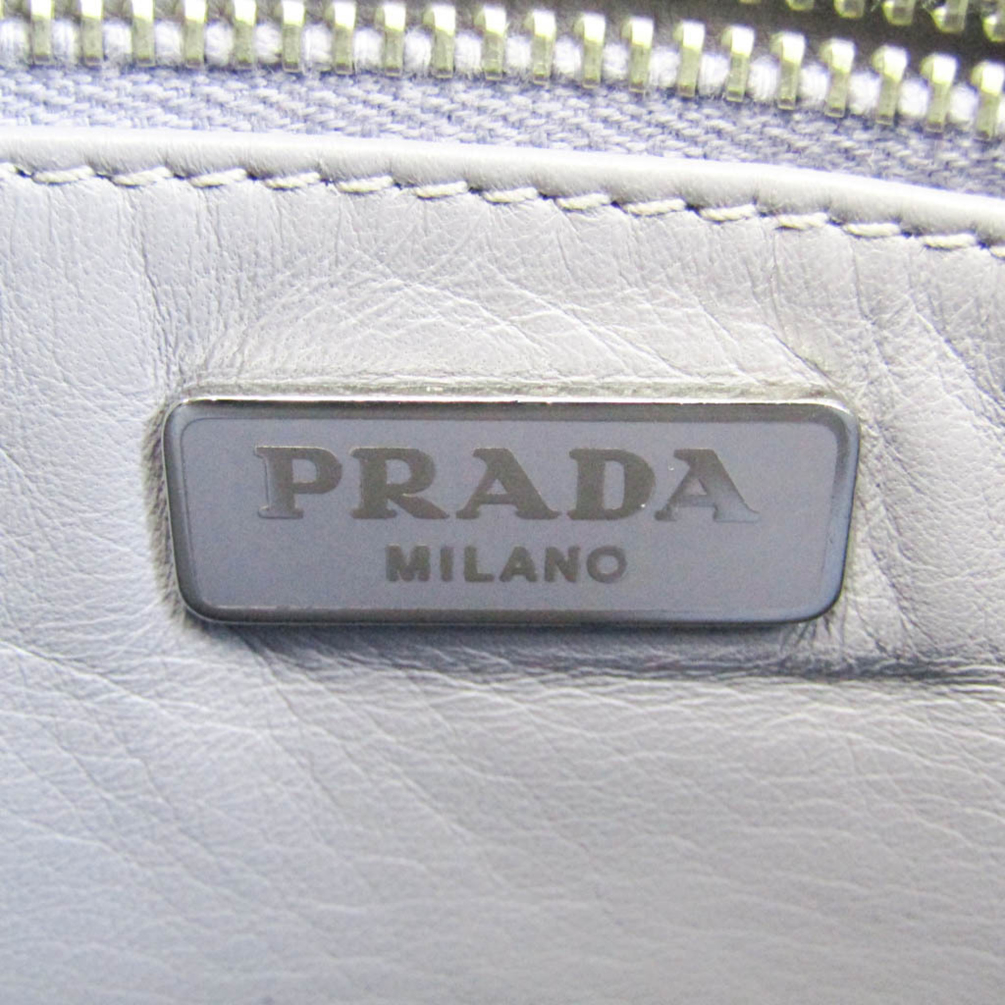 プラダ(Prada) サフィアーノ レディース レザー クラッチバッグ ライトパープル