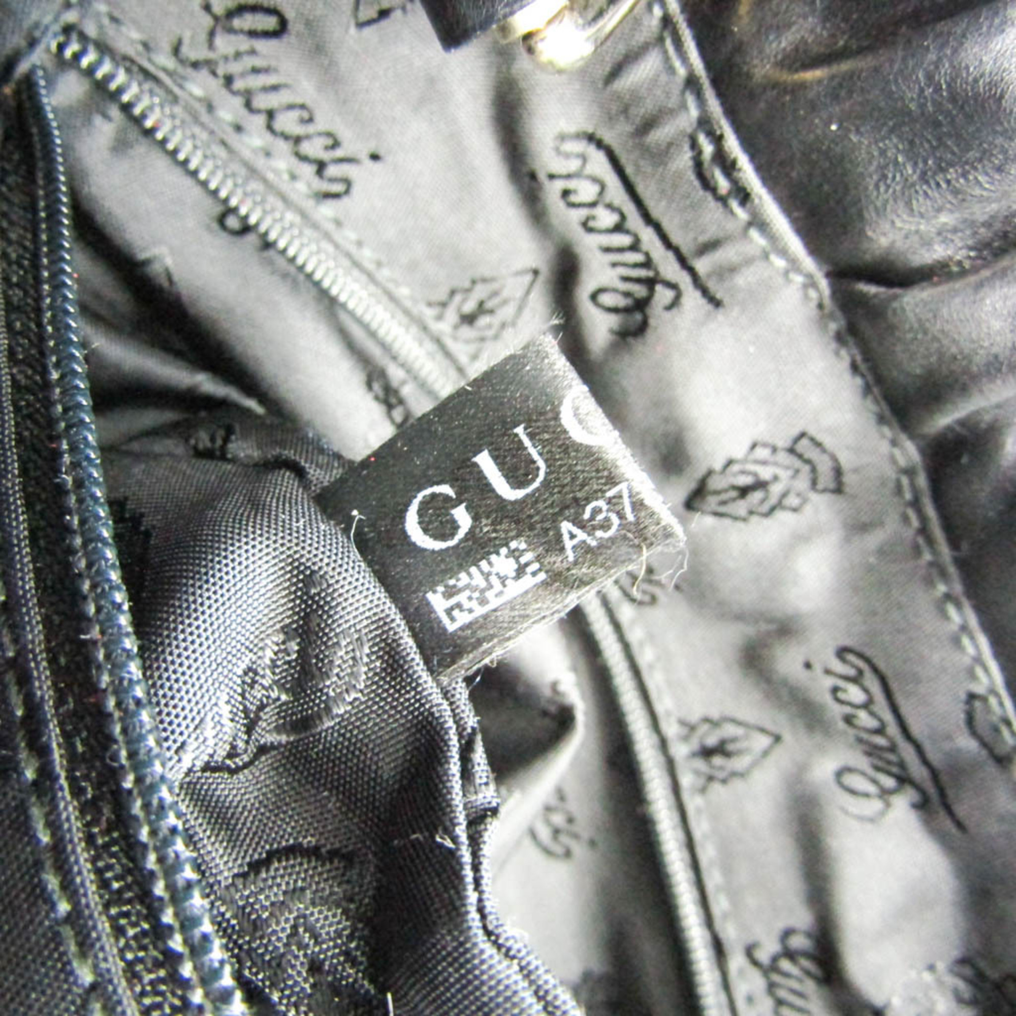 グッチ(Gucci) クレスト ハート 212994 レディース レザー ハンドバッグ,ショルダーバッグ ブラック