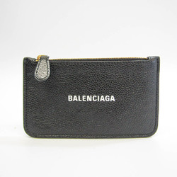バレンシアガ(Balenciaga) CASH COIN AND CARD HOLDER 594214 レディース,メンズ レザー 小銭入れ・コインケース ブラック