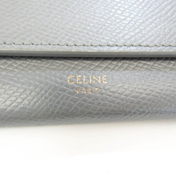 セリーヌ(Celine) ラージフラップ 10B563 レディース レザー 長財布（二つ折り） グレー