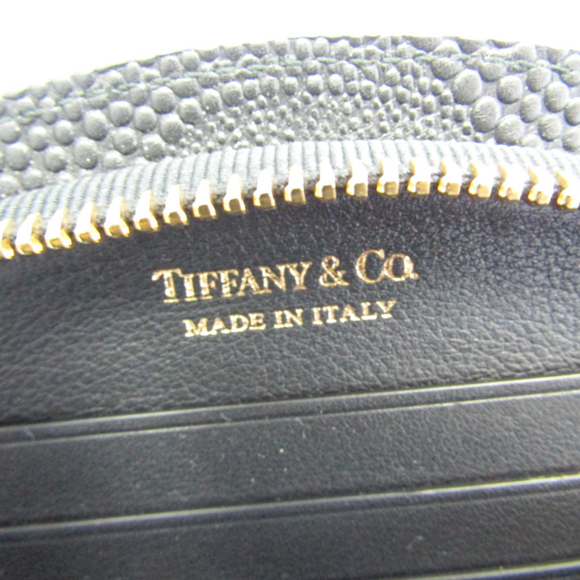 ティファニー(Tiffany) ハーフムーン コインケース メンズ,レディース レザー 長財布（二つ折り） ブラック