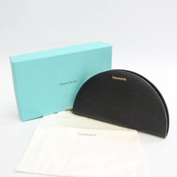 ティファニー(Tiffany) ハーフムーン コインケース メンズ,レディース レザー 長財布（二つ折り） ブラック