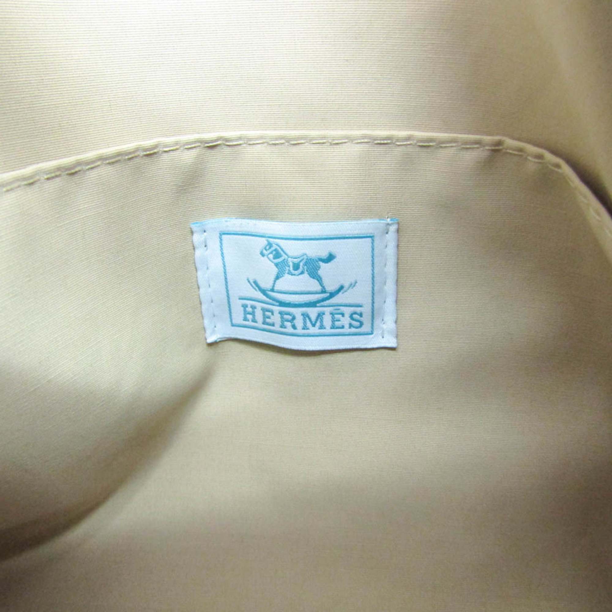 エルメス(Hermes) ボリード 30 ANIMAUX PIXEL レディース コットン ポーチ ブルー,ホワイト,イエロー