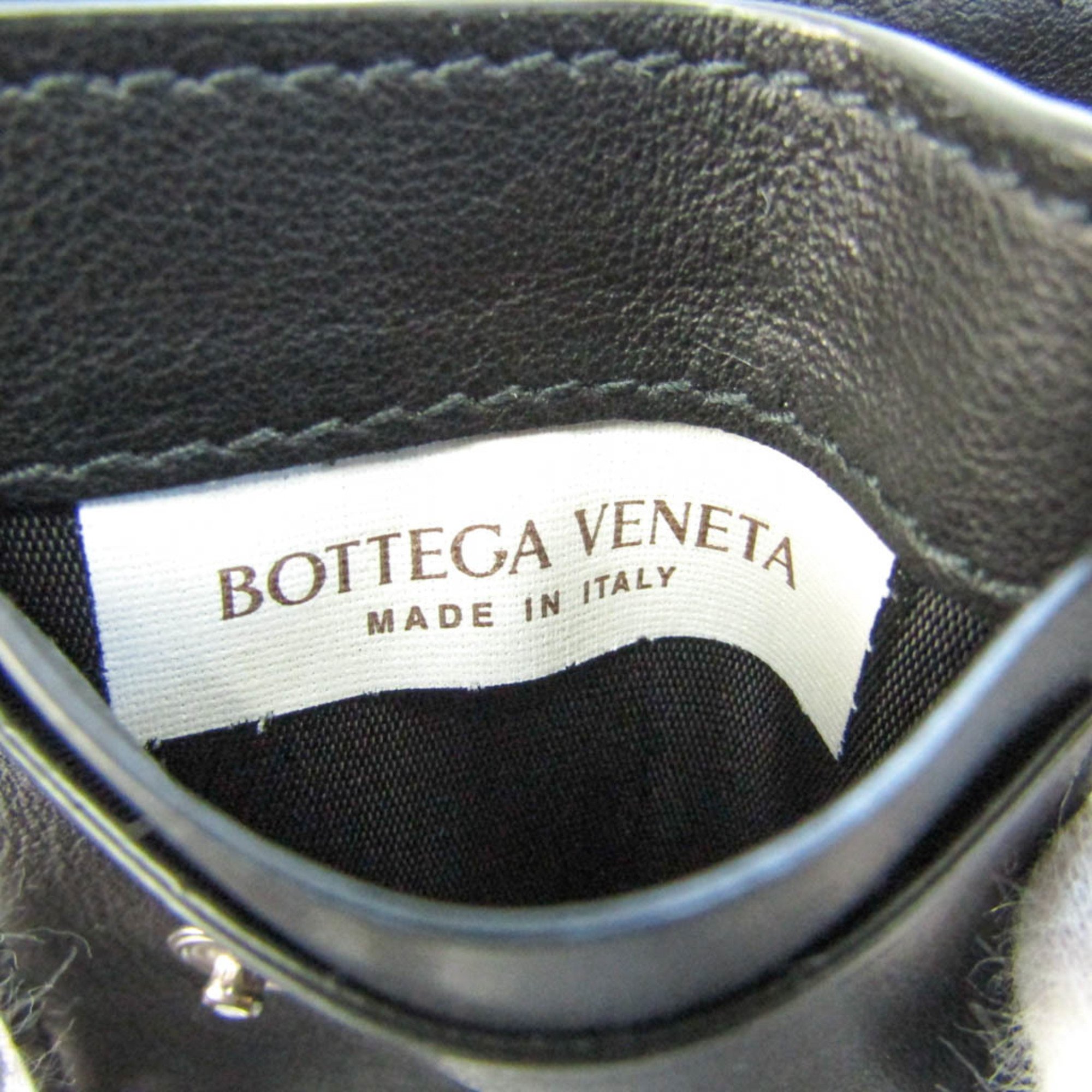 ボッテガ・ヴェネタ(Bottega Veneta) イントレチャート 592678 メンズ,レディース レザー 財布（三つ折り） ブラック