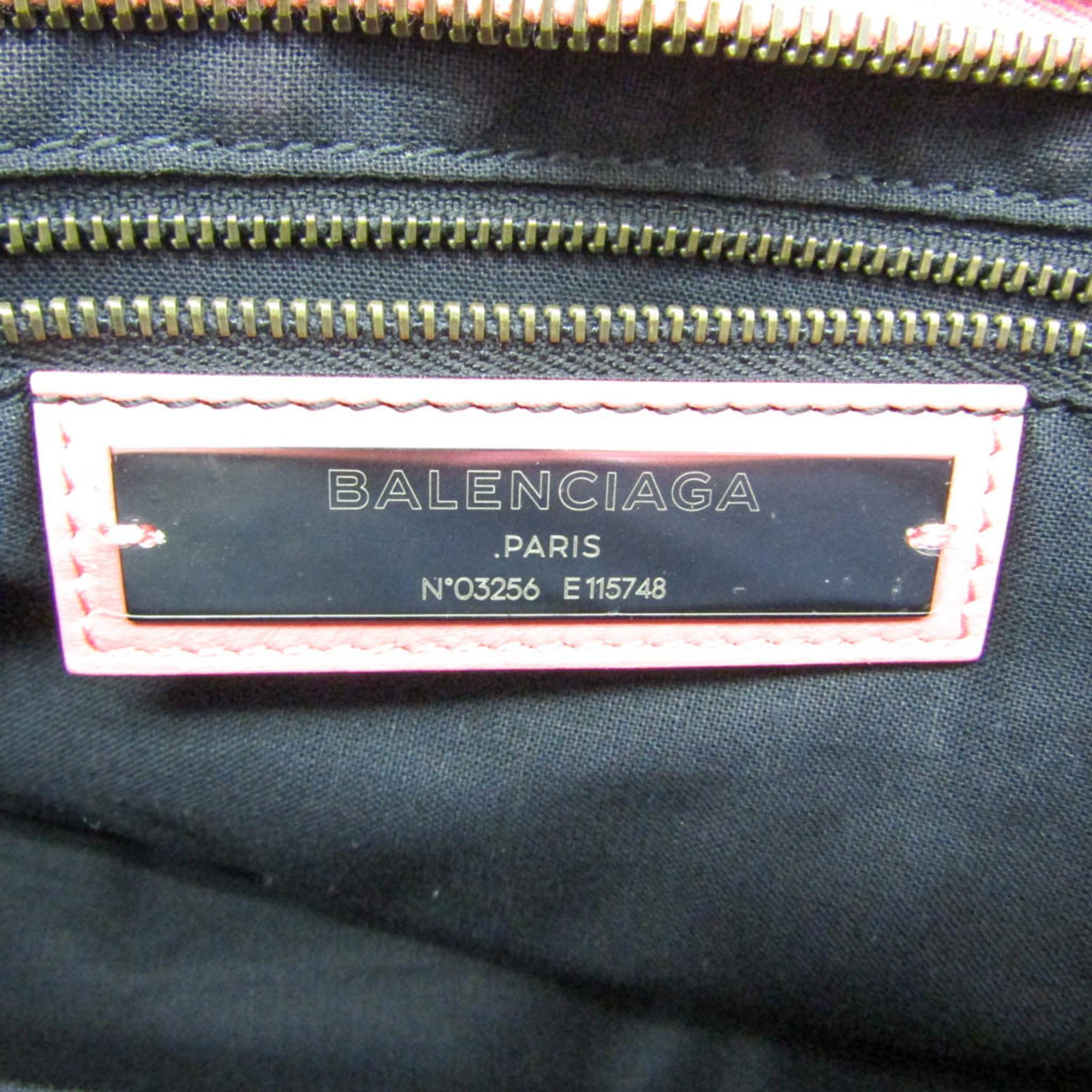 バレンシアガ(Balenciaga) シティ 115748 レディース レザー ハンドバッグ,ショルダーバッグ ライトピンク