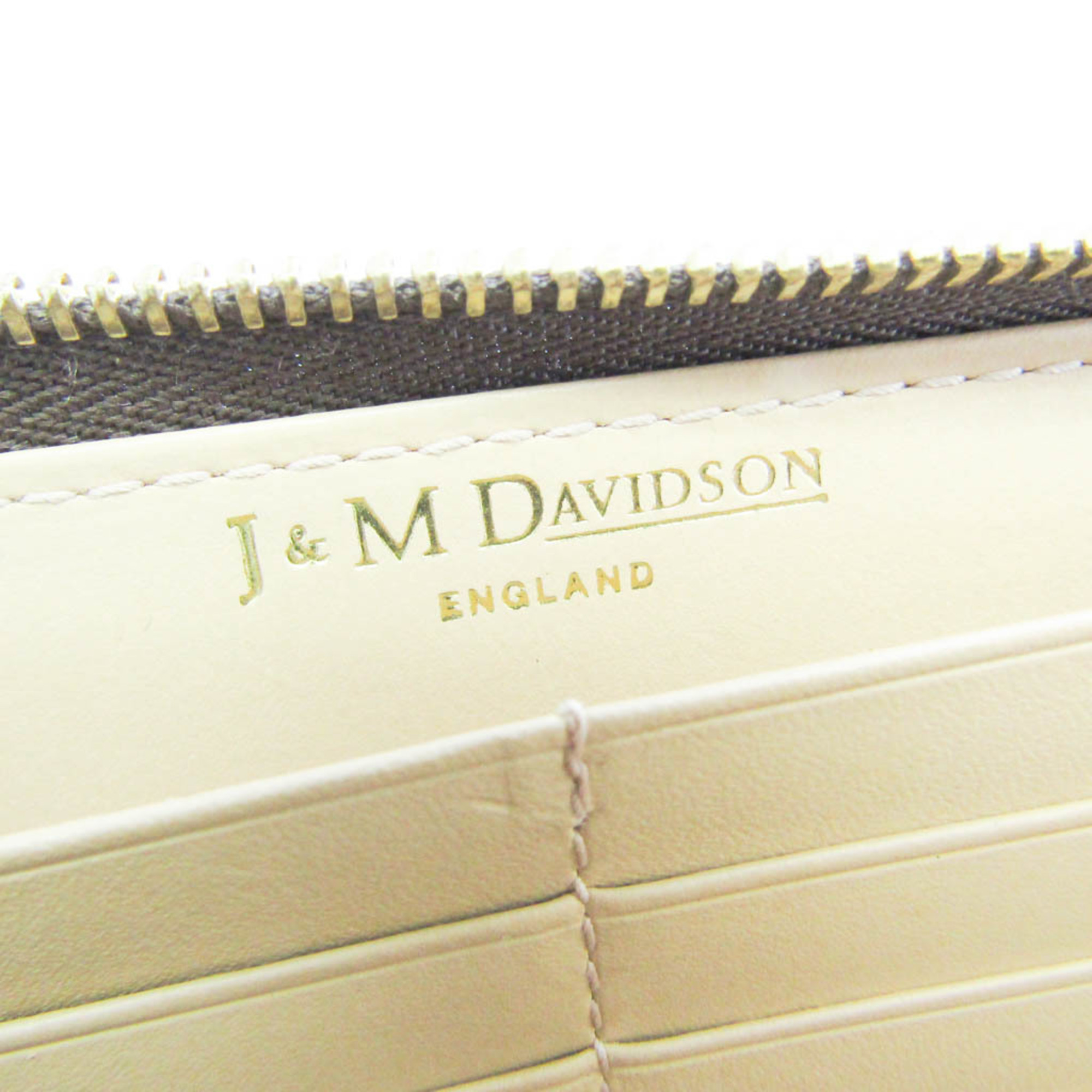 ジェイアンドエムデヴィッドソン(J&M Davidson) ELONGATED ZIP 10069 レディース レザー 長財布（二つ折り） オフホワイト