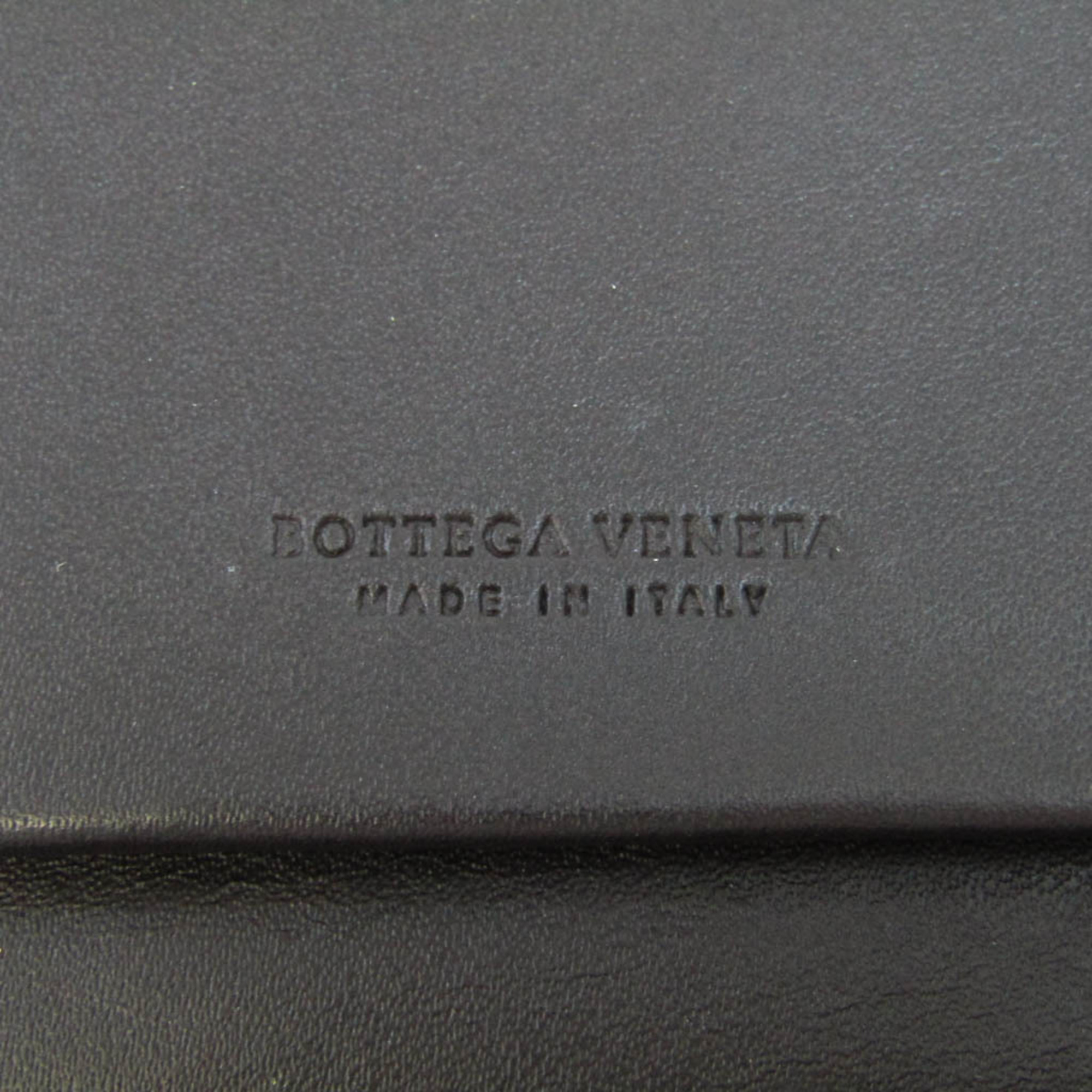 ボッテガ・ヴェネタ(Bottega Veneta) イントレチャート ハンドル付き 169730 メンズ レザー 長財布（二つ折り） ダークブラウン