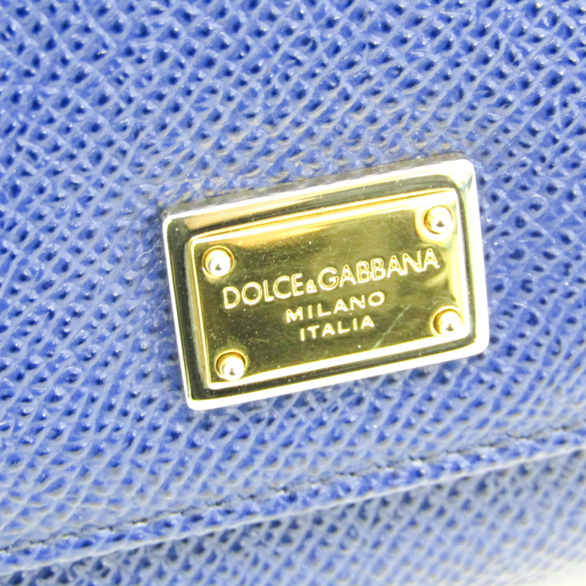 ドルチェ&ガッバーナ(Dolce & Gabbana) SICILY レディース レザー チェーン/ショルダーウォレット ロイヤルブルー