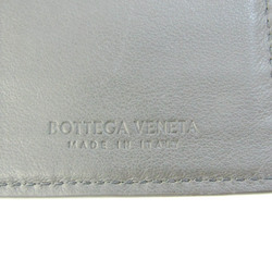 ボッテガ・ヴェネタ(Bottega Veneta) イントレチャート レディース,メンズ レザー 長札入れ（二つ折り） グレー