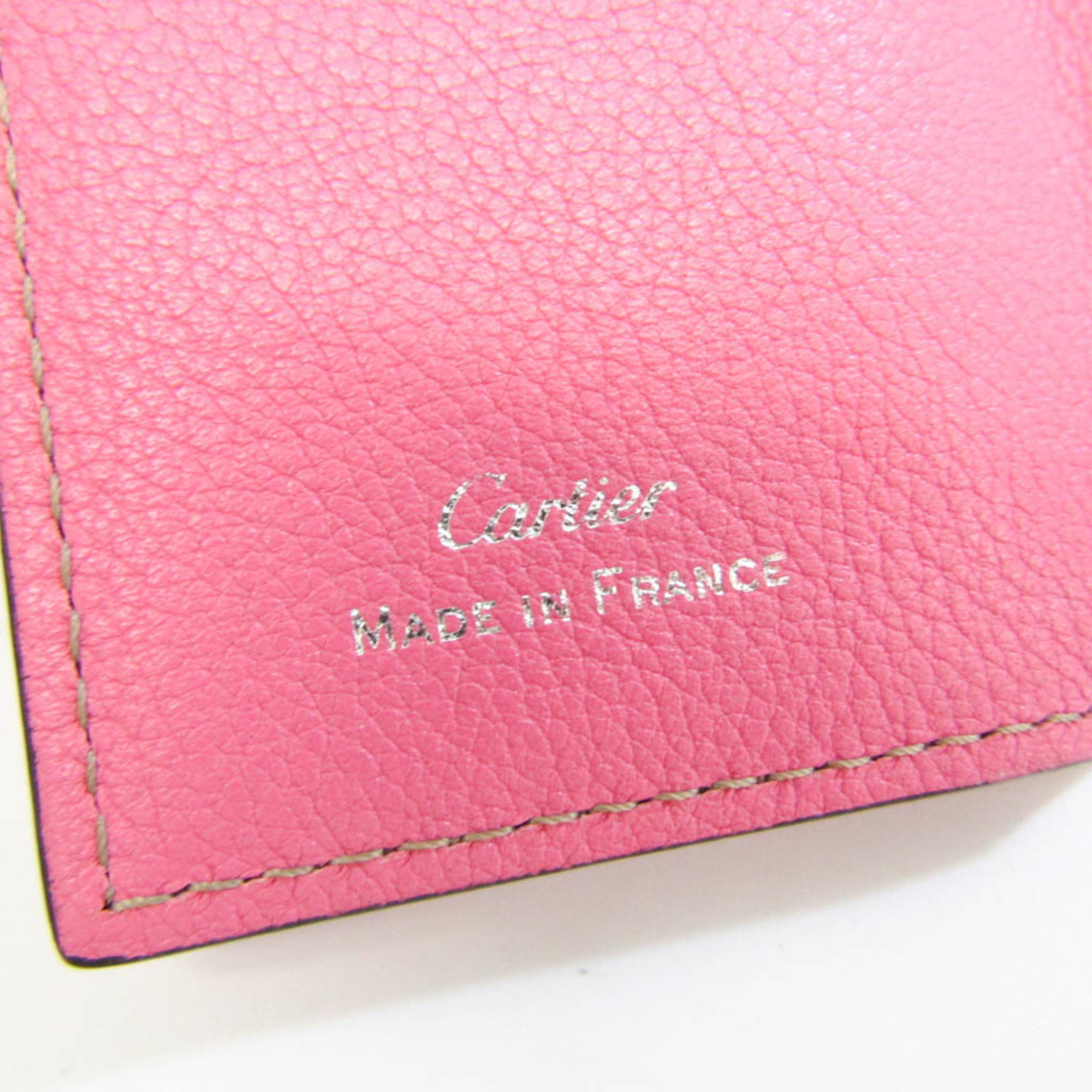 カルティエ(Cartier) C・ドゥ・カルティエ コンパクトウォレット L3001683 レディース レザー 財布（三つ折り） ピンク