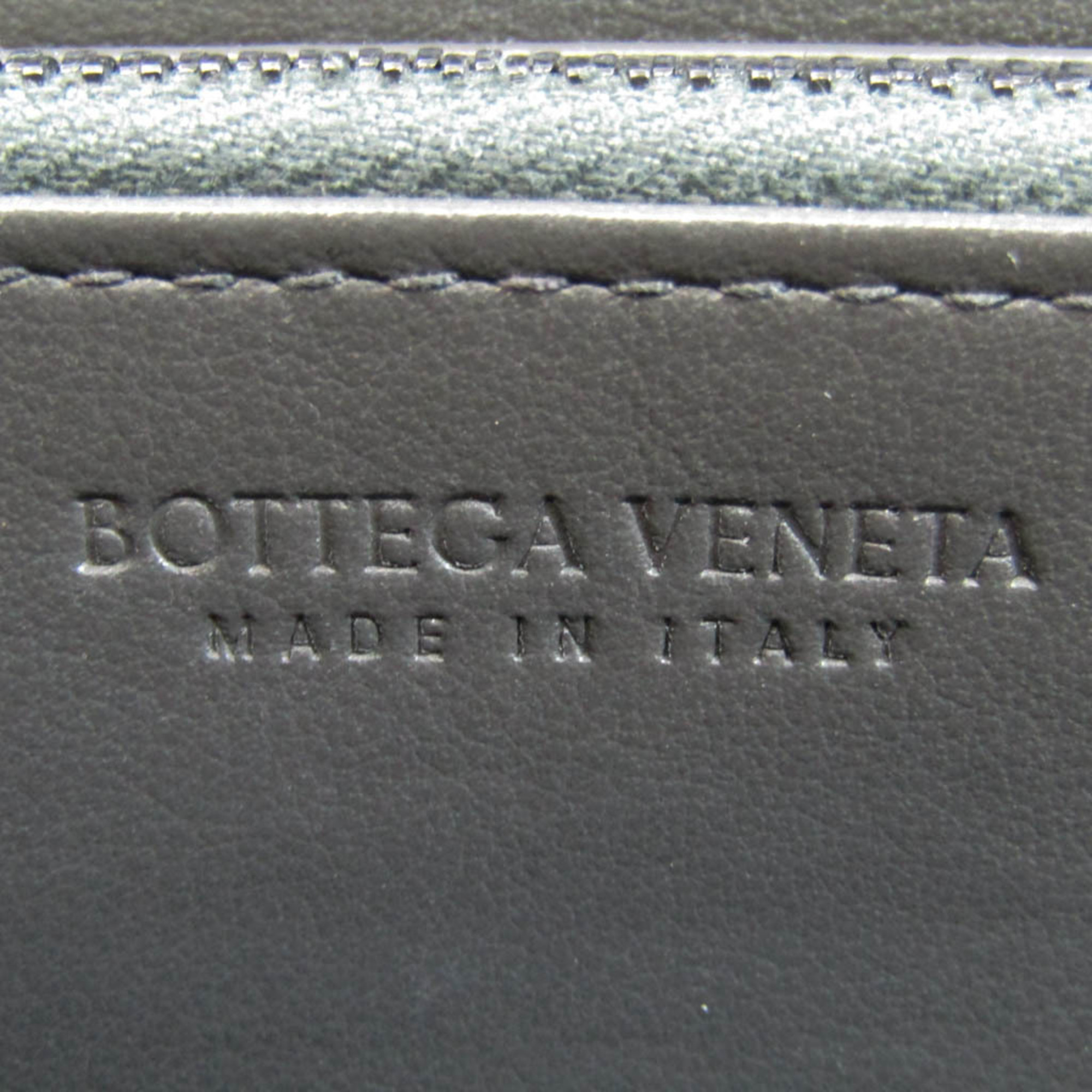 ボッテガ・ヴェネタ(Bottega Veneta) イントレチャート レディース,メンズ レザー 長財布（二つ折り） グレー
