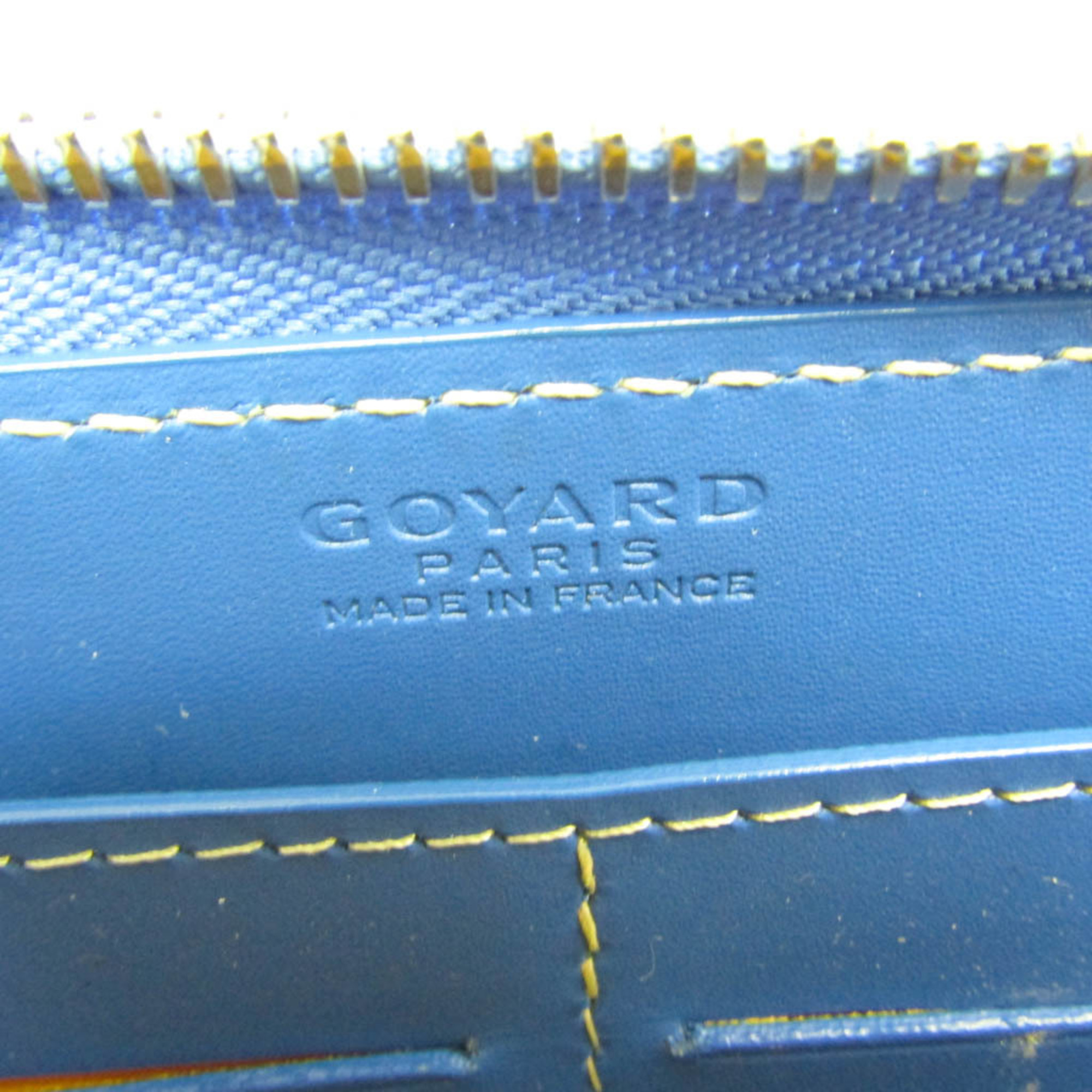 ゴヤール(Goyard) マティニヨン APMZIP GM 10 レディース,メンズ レザー,コーティングキャンバス 長財布（二つ折り） ブルー