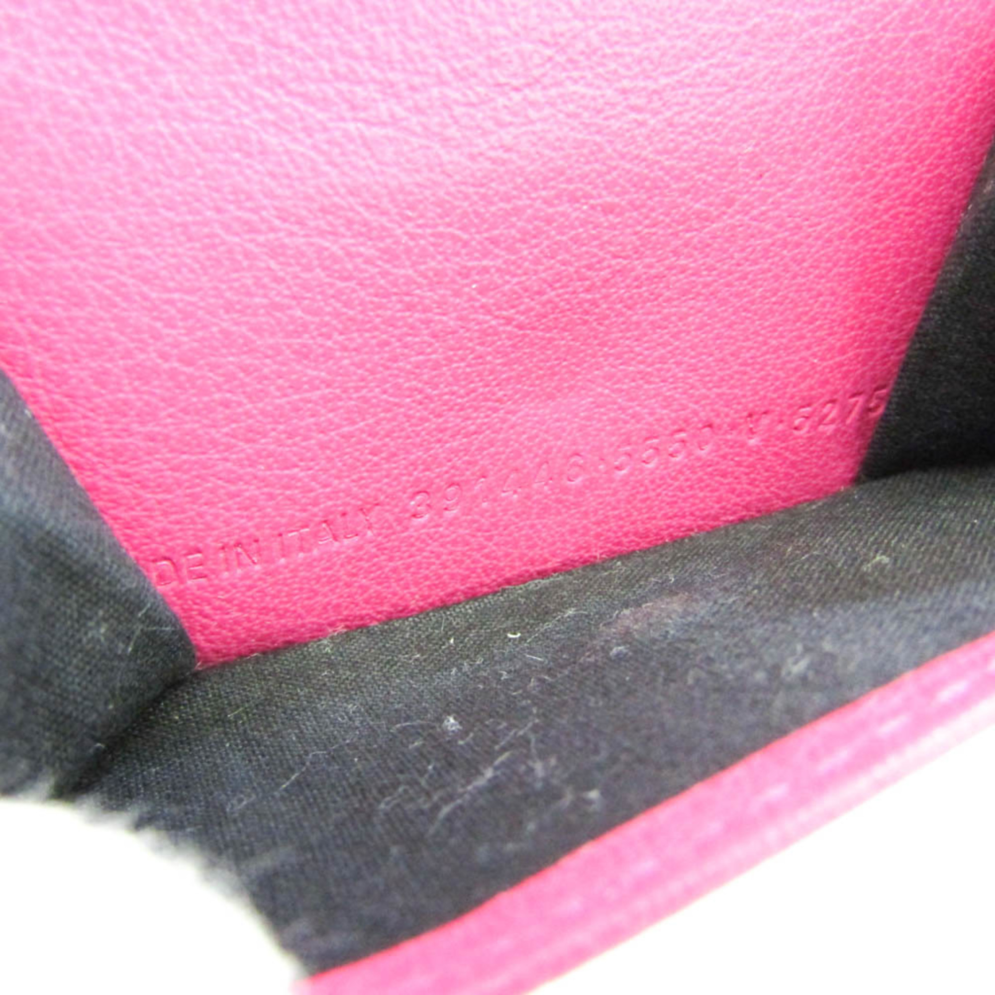 バレンシアガ(Balenciaga) ペーパーミニ 391446 レディース レザー 財布（三つ折り） ピンク