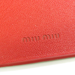 ミュウミュウ(Miu Miu) 5ZH058 レザー バンパー iPhone X 対応 ブラック,レッド