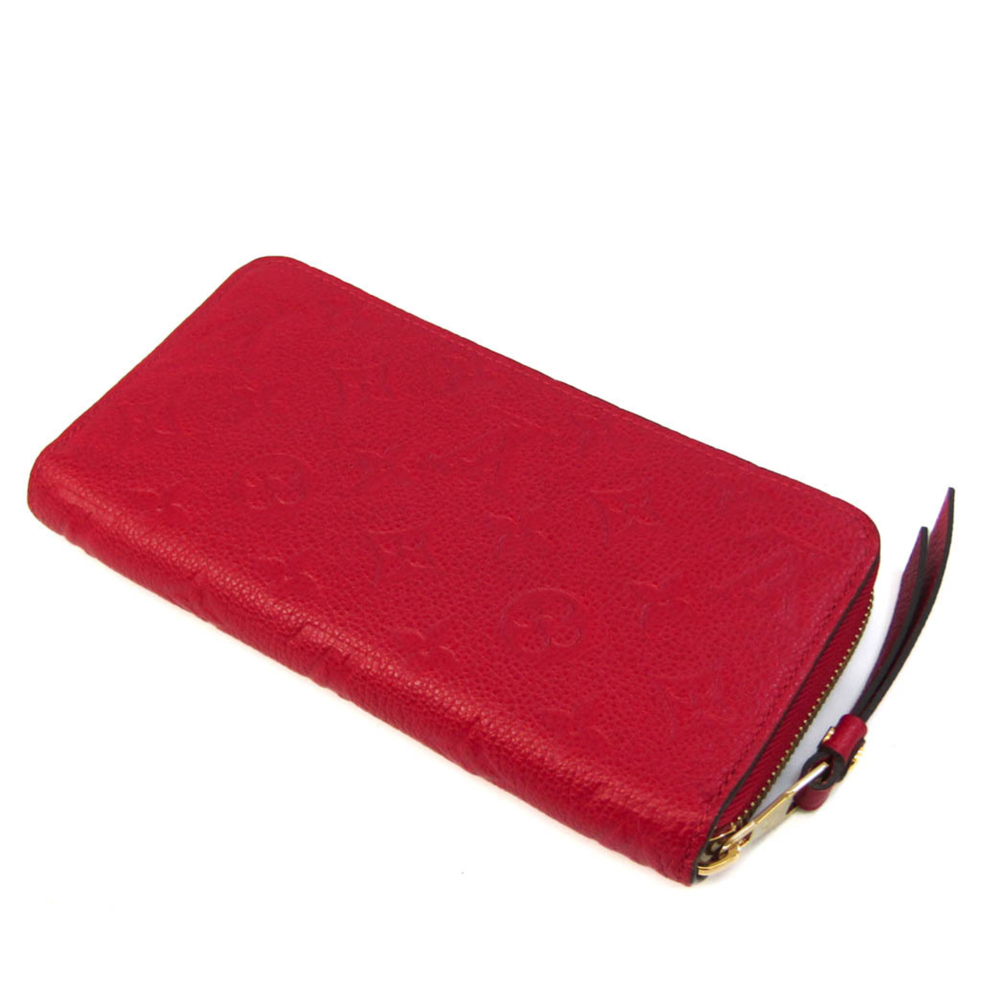 ルイ・ヴィトン(Louis Vuitton) モノグラムアンプラント ジッピーウォレット M63691 レディース モノグラムアンプラント 長財布（二つ折り） スカーレット