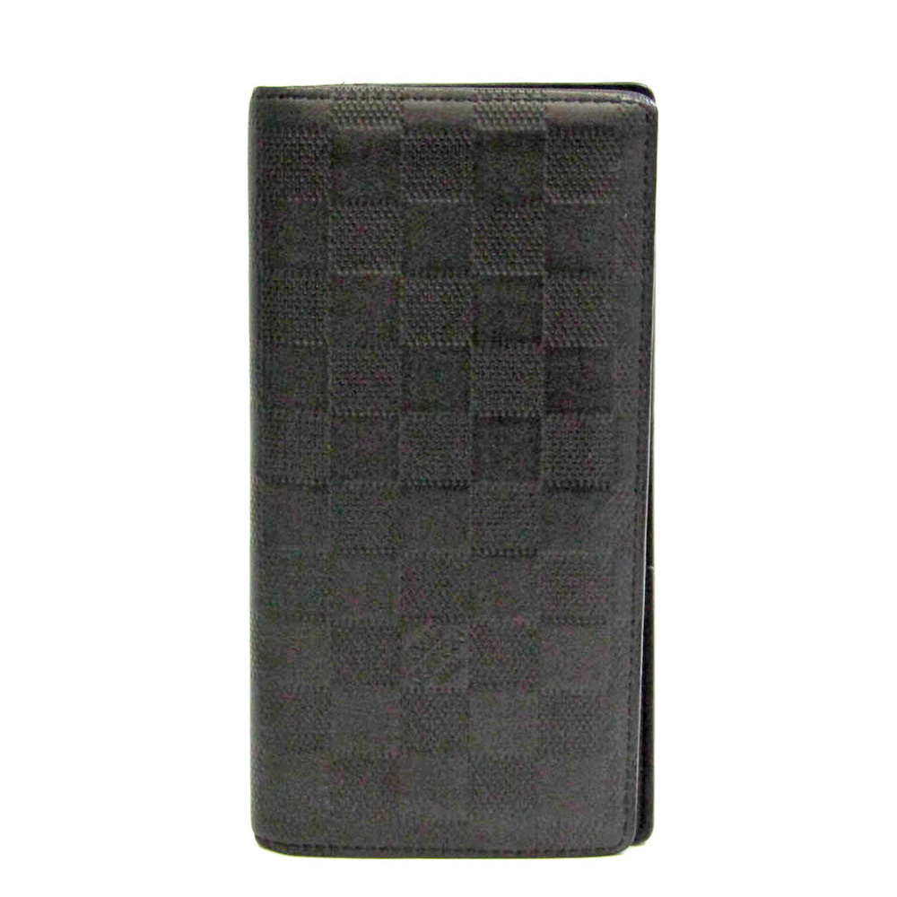 ルイ・ヴィトン(Louis Vuitton) ダミエアンフィニ ポルトフォイユ・ブラザ N63010 メンズ ダミエアンフィニ 長財布（二つ折り）  オニキス | eLADY Globazone