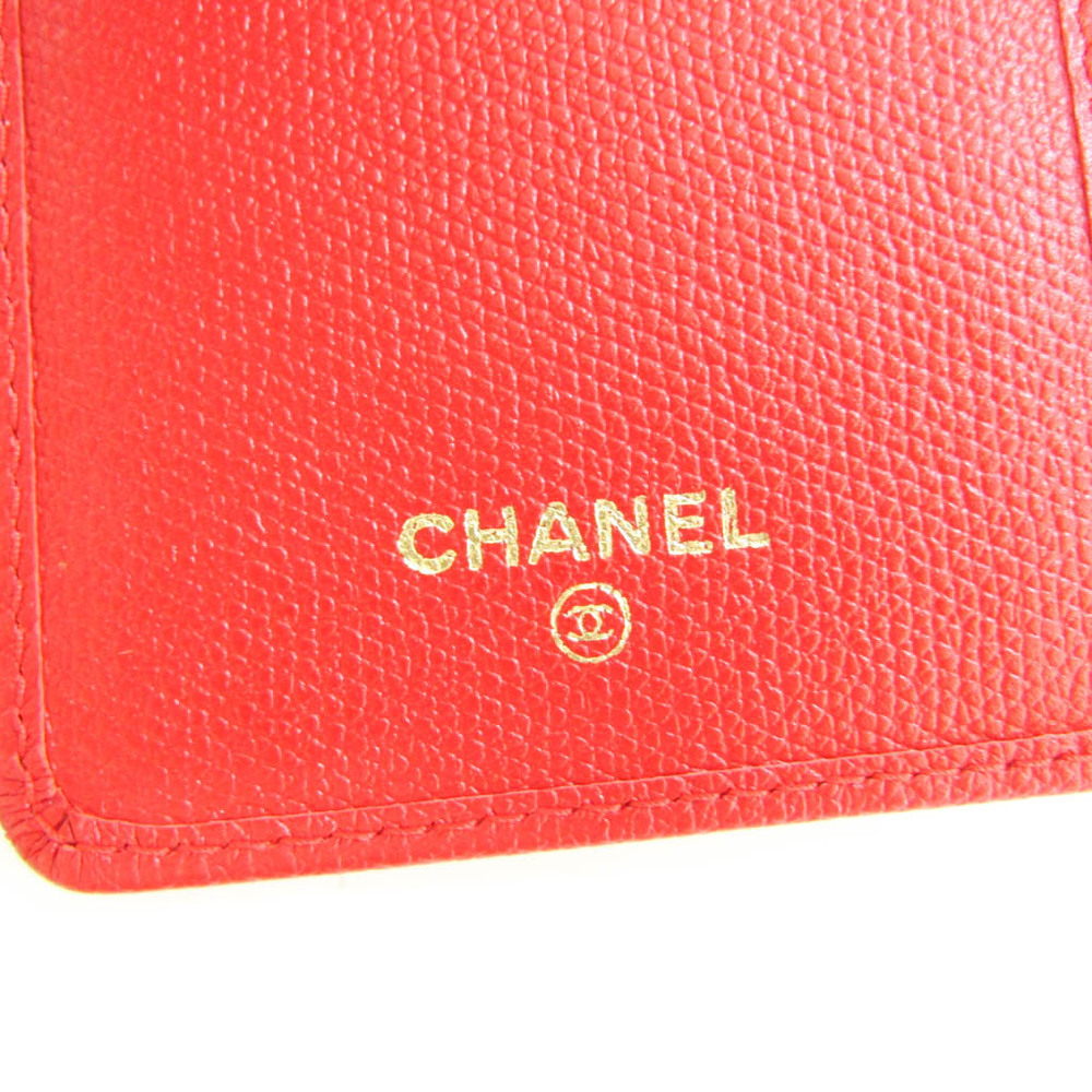 シャネル(Chanel) ココ・ボタン A20904 レディース レザー 長財布（二つ折り） レッド