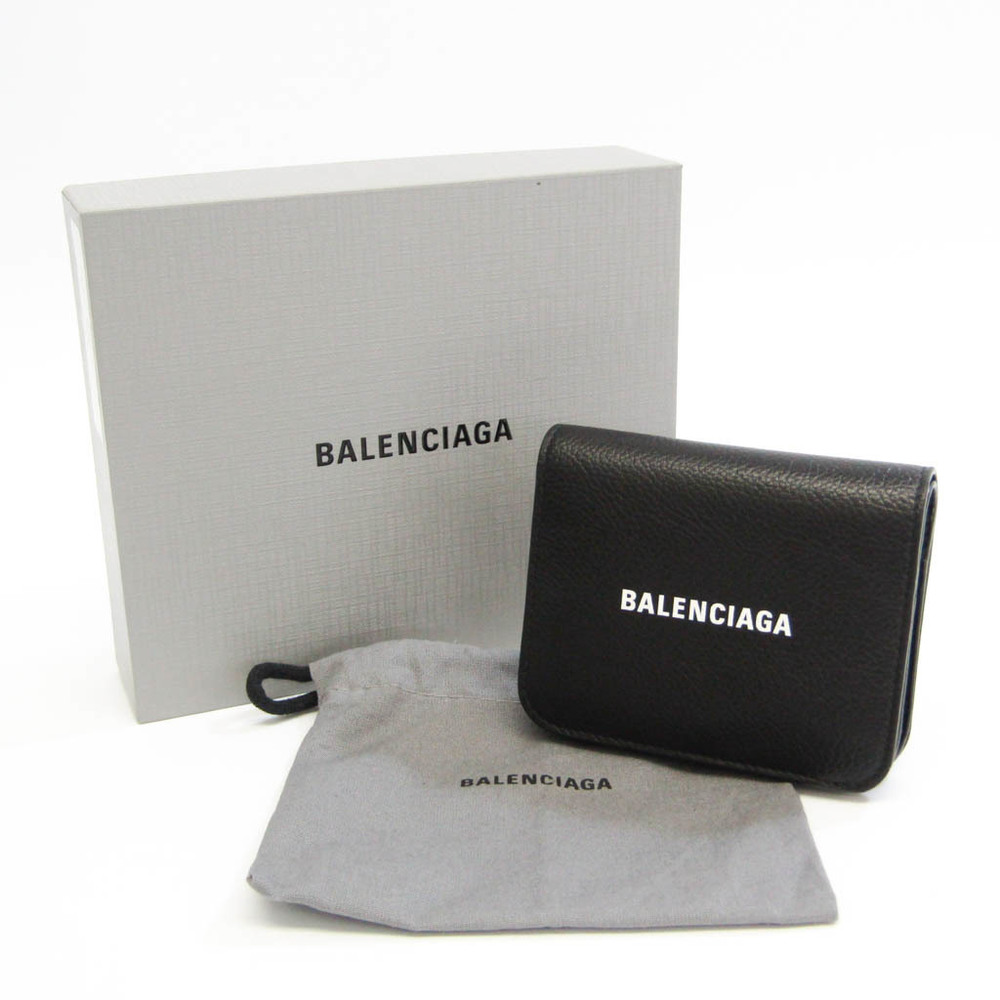 バレンシアガ(Balenciaga) CASH BIFOLD COMP WAL 655624 レディース レザー 財布（二つ折り） ブラック