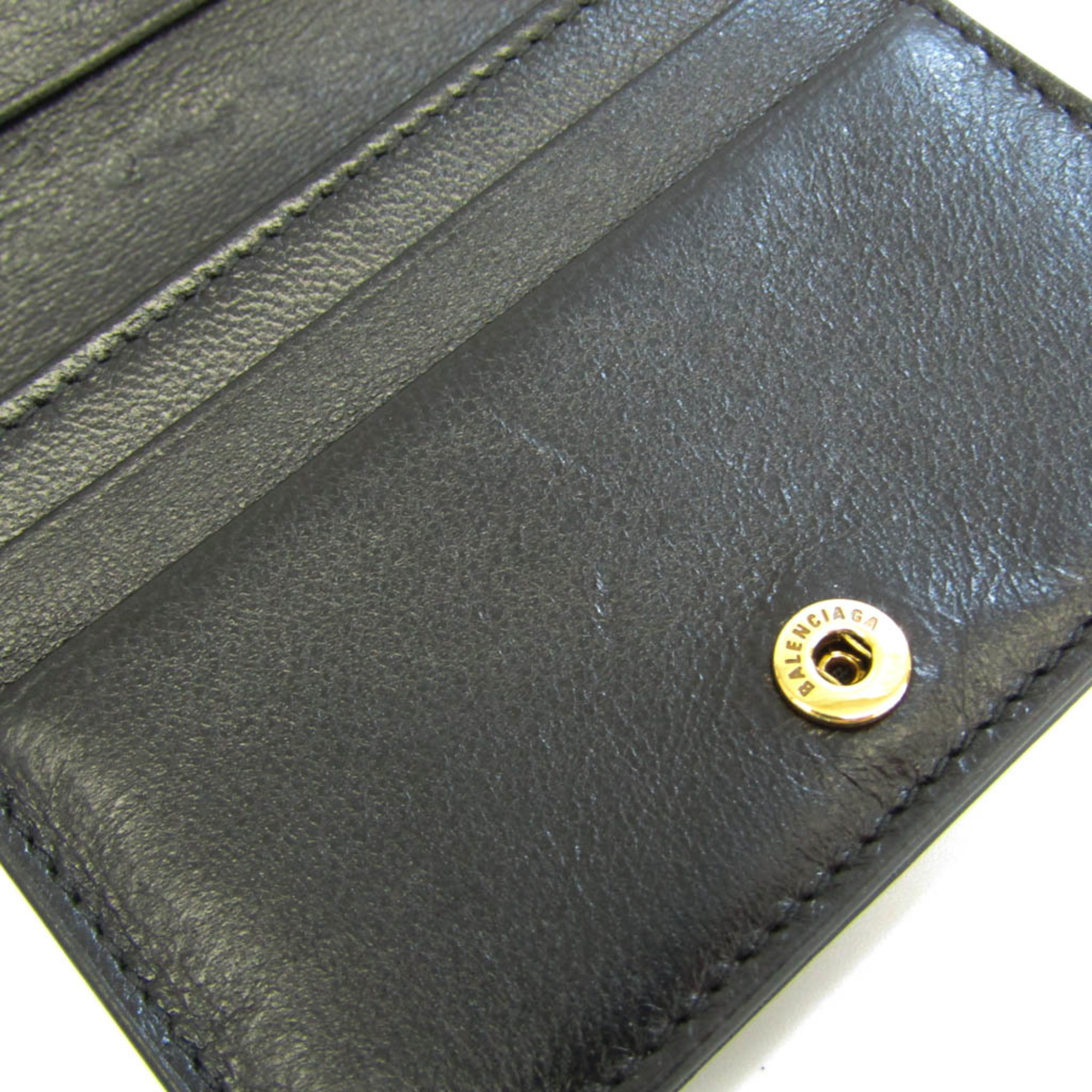 バレンシアガ(Balenciaga) CASH BIFOLD COMP WAL 655624 レディース レザー 財布（二つ折り） ブラック