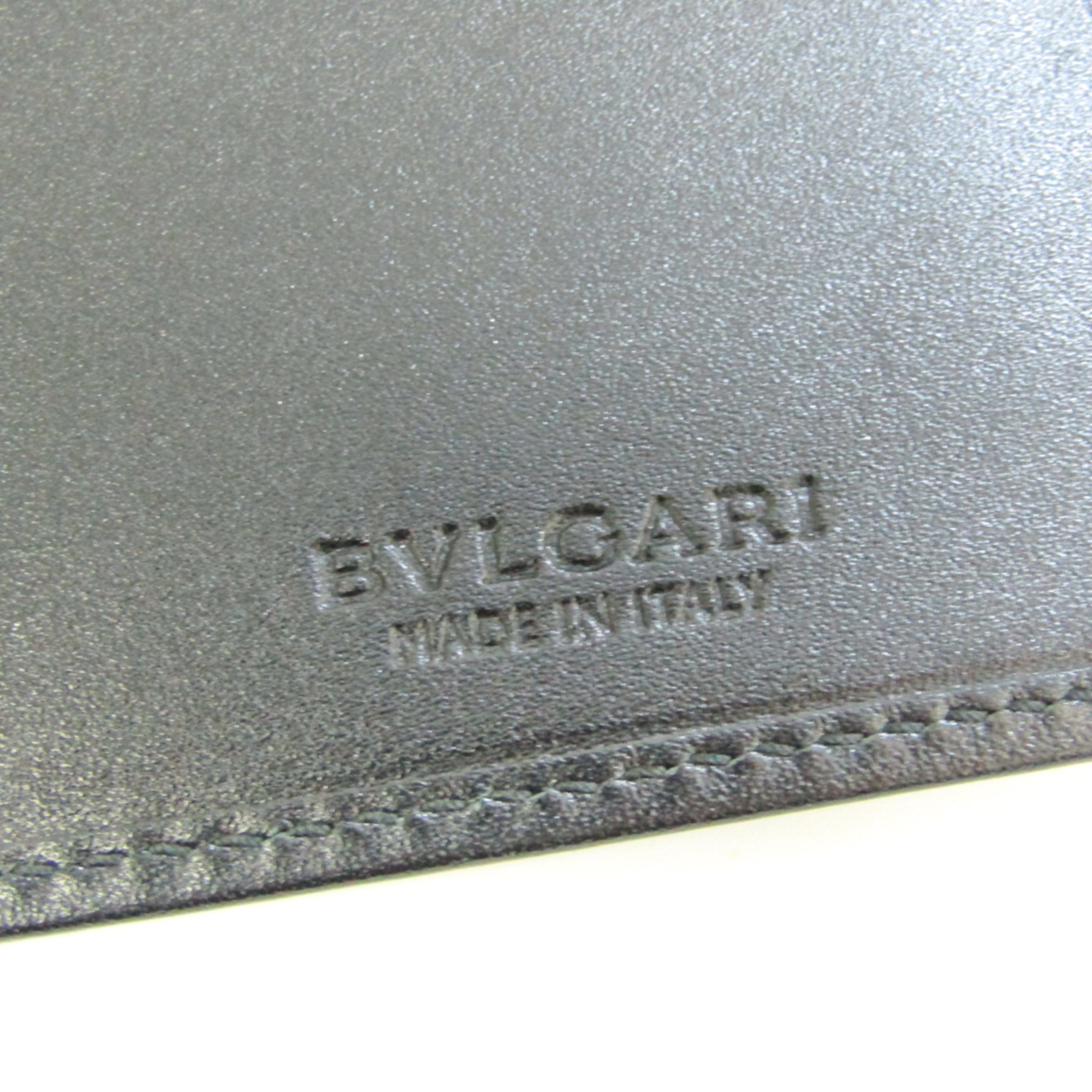 ブルガリ(Bvlgari) ウィークエンド 32582 レディース,メンズ PVC,レザー 長札入れ（二つ折り） ブラック,グレー