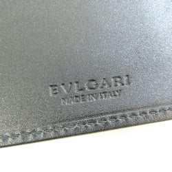 ブルガリ(Bvlgari) ウィークエンド 32582 レディース,メンズ PVC,レザー 長札入れ（二つ折り） ブラック,グレー