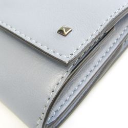 バレンチノ(Valentino) メンズ,レディース レザー 財布（三つ折り） ライトブルーグレー