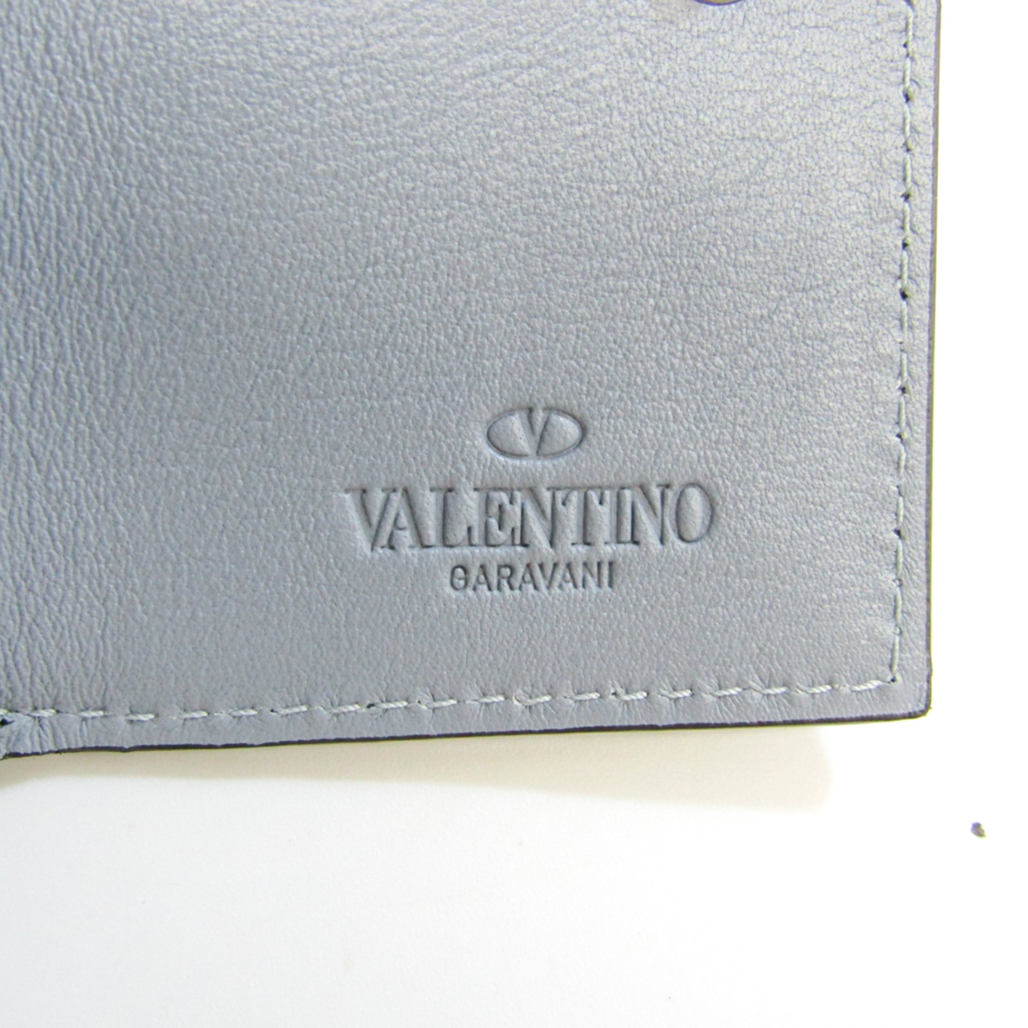 バレンチノ(Valentino) メンズ,レディース レザー 財布（三つ折り） ライトブルーグレー | eLADY Globazone