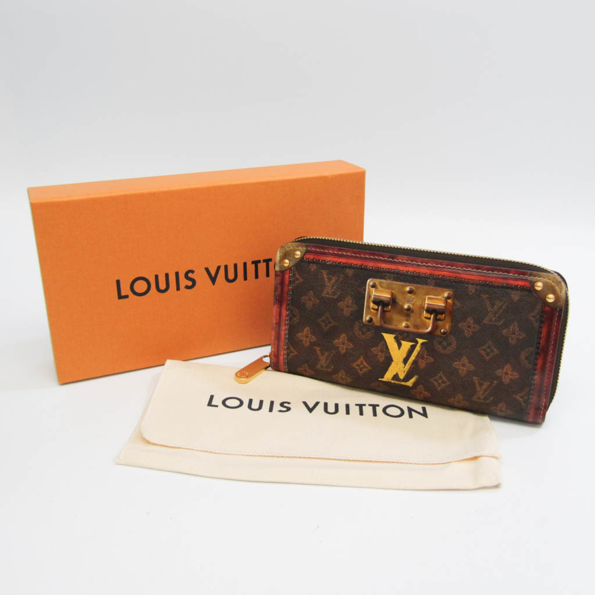 ルイ・ヴィトン(Louis Vuitton) モノグラム ジッピーウォレット トランクタイム M52746 レディース,メンズ モノグラム 長財布（二つ折り） ブラウン