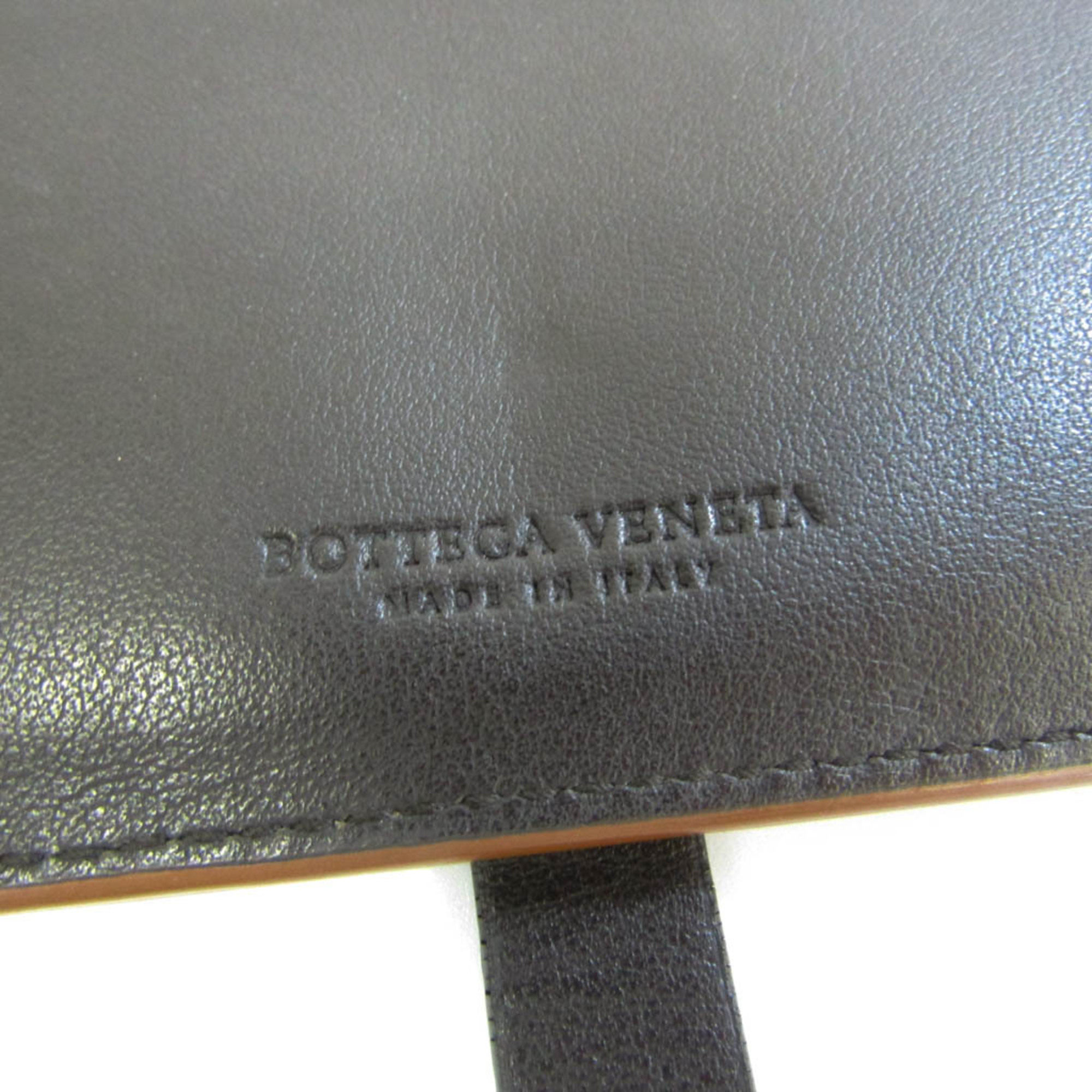 ボッテガ・ヴェネタ(Bottega Veneta) イントレチャート メンズ,レディース レザー 長財布（二つ折り） ブラウン,ダークブラウン