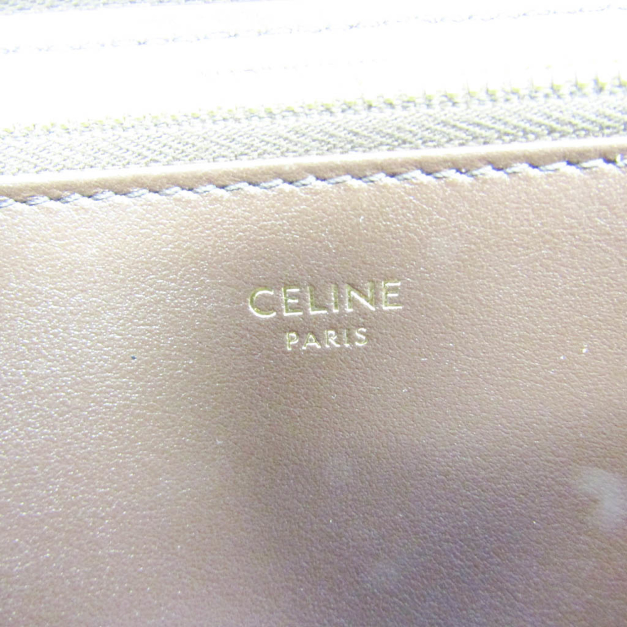 セリーヌ(Celine) Cチャーム付 ラウンドファスナー キルティング 10B553BFL レディース レザー 長財布（二つ折り） ダークブラウン