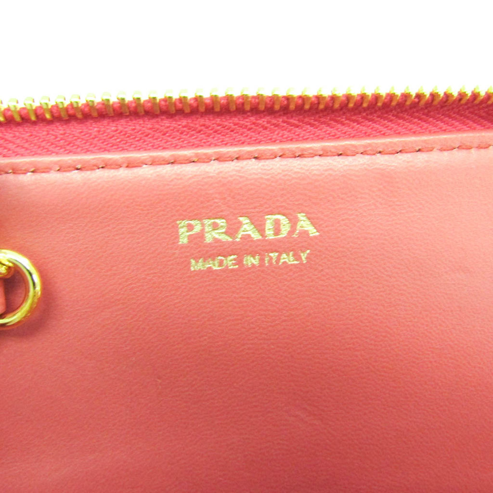 プラダ(Prada) サフィアーノ コインケース レディース レザー キーケース ピンク