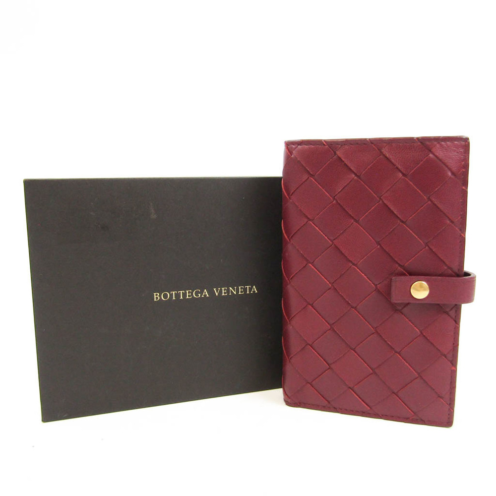ボッテガ・ヴェネタ(Bottega Veneta) イントレチャート レディース,メンズ レザー 中財布（二つ折り） ボルドー