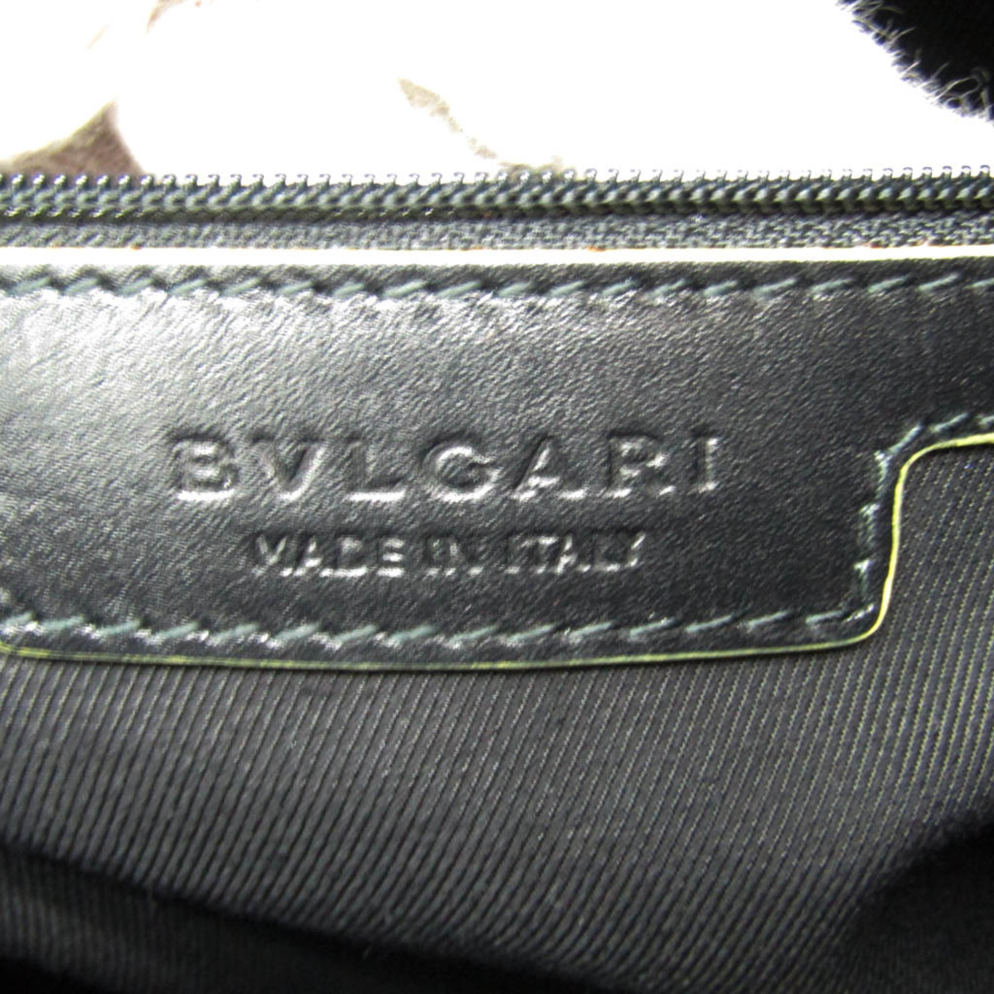 ブルガリ(Bvlgari) コレツィオーネ 32524 レディース,メンズ レザー,PVC ショルダーバッグ ブラック,イエロー